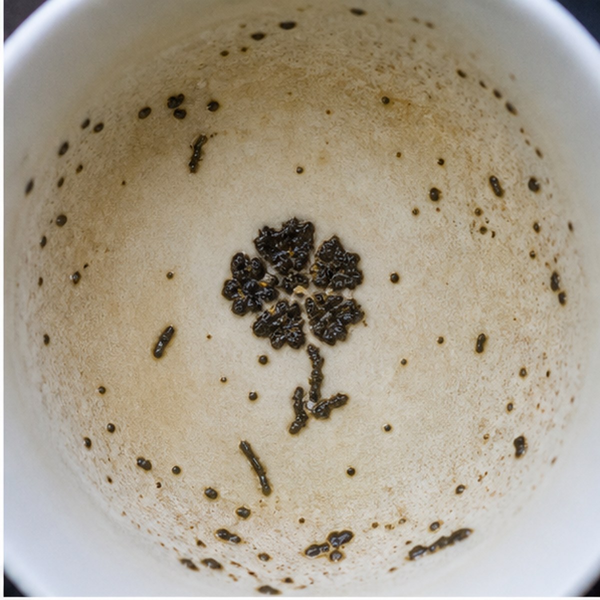 Geranium tea leaves cup variation one