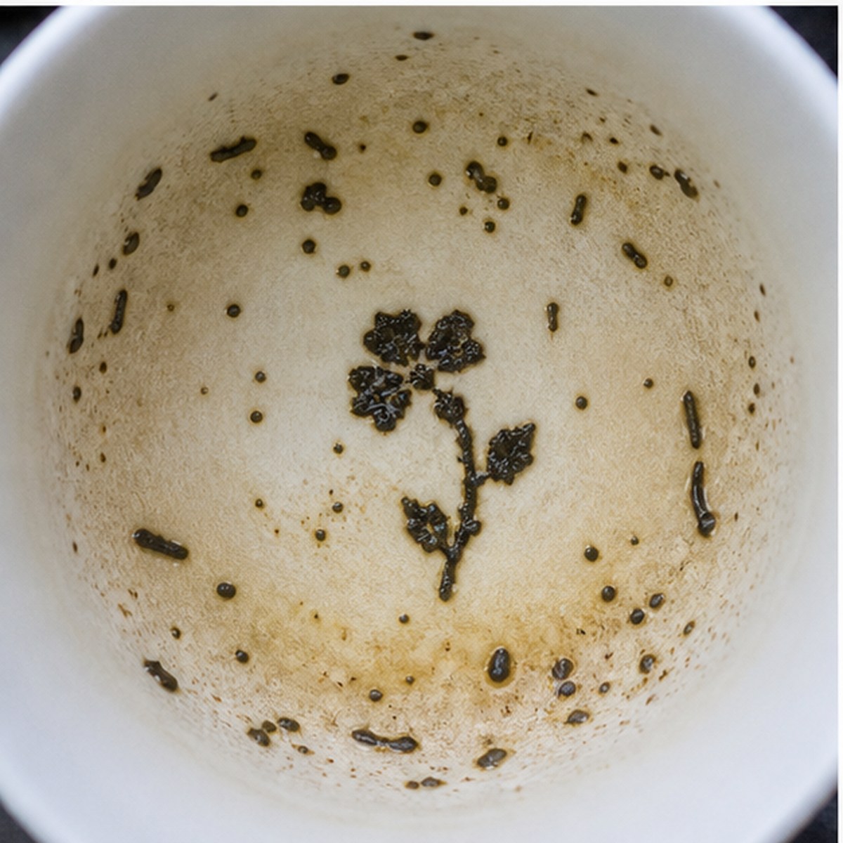 Geranium tea leaves cup variation two