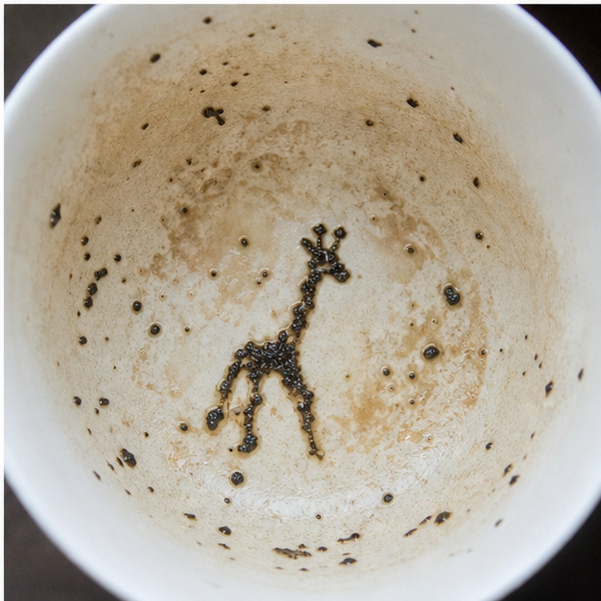 Giraffe tea leaves cup variation three