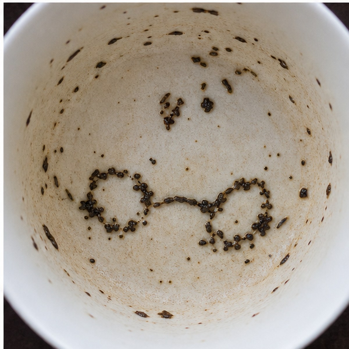 Glasses tea leaves cup variation three