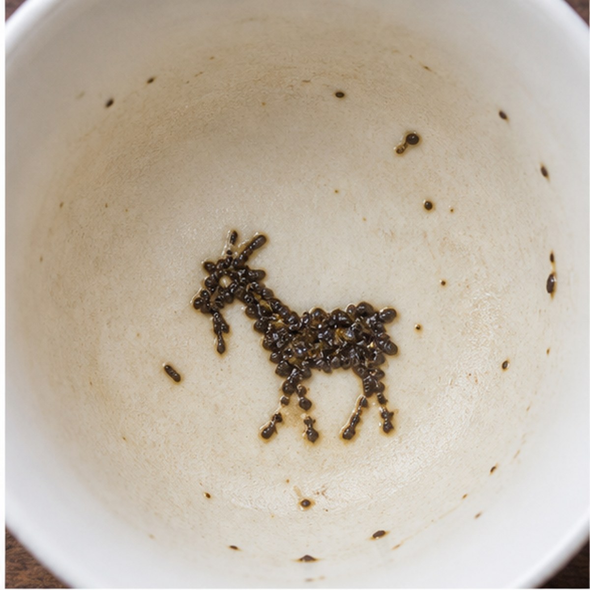 Goat tea leaves cup variation one