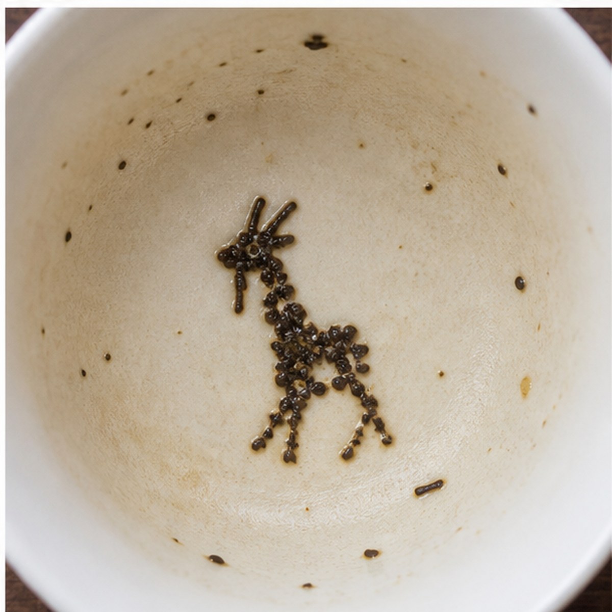 Goat tea leaves cup variation three