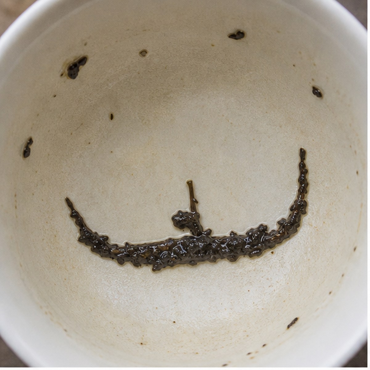 Gondola tea leaf reading cup example