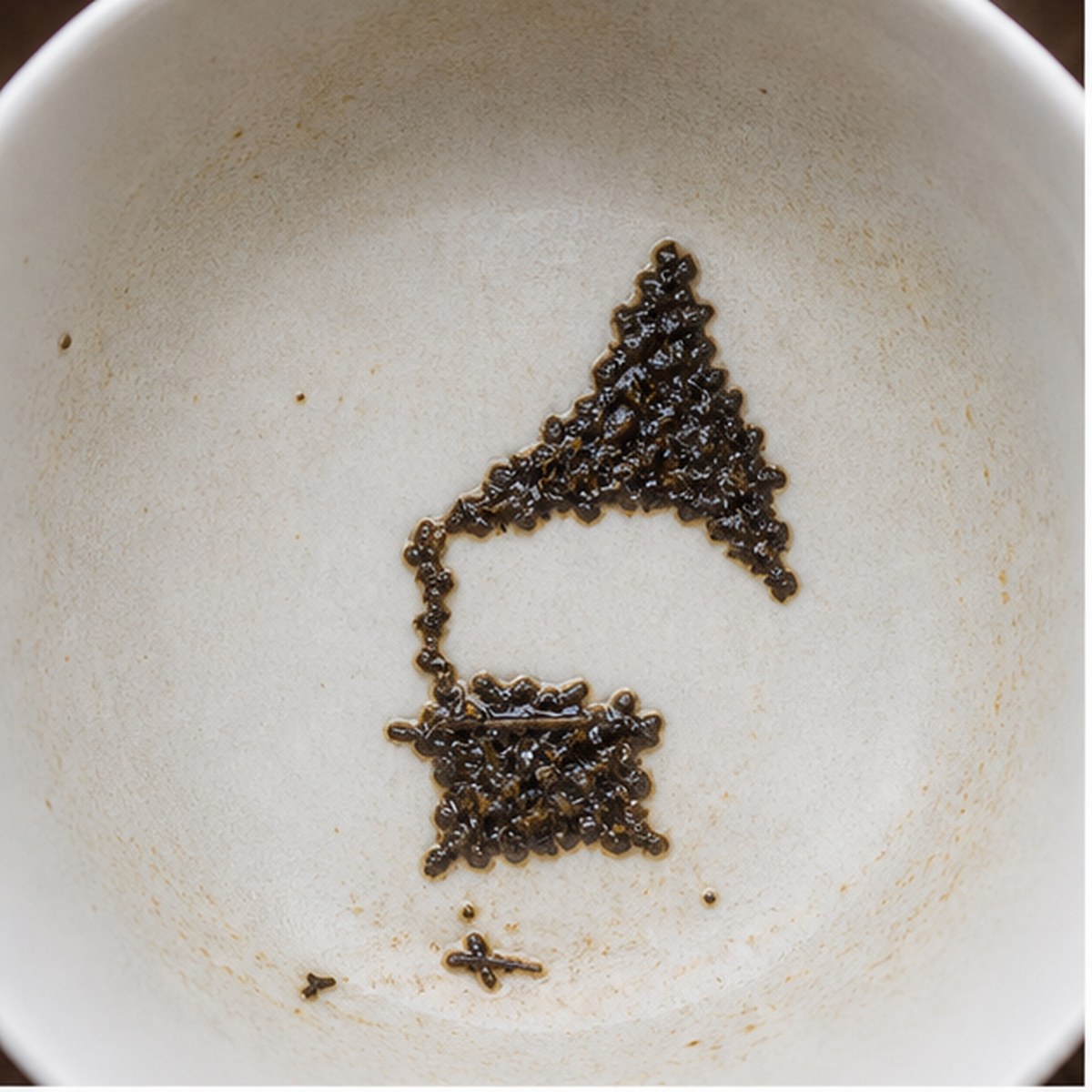 Gramophone tea leaf reading cup example