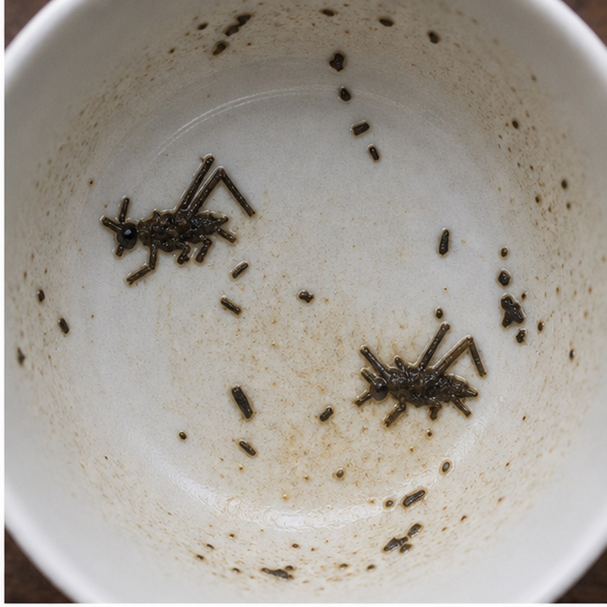 Grasshoppers tea leaves cup variation one