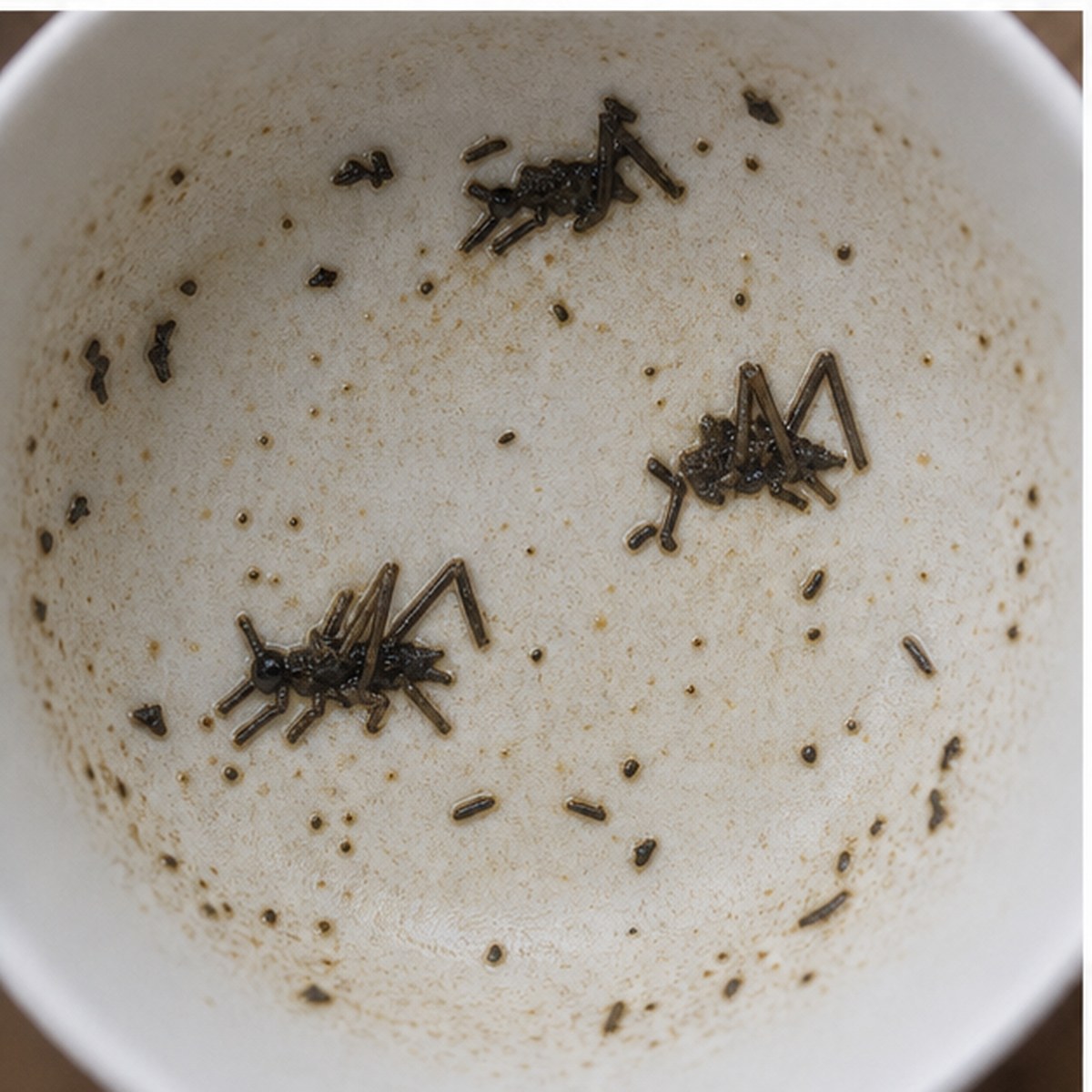 Grasshoppers tea leaves cup variation two