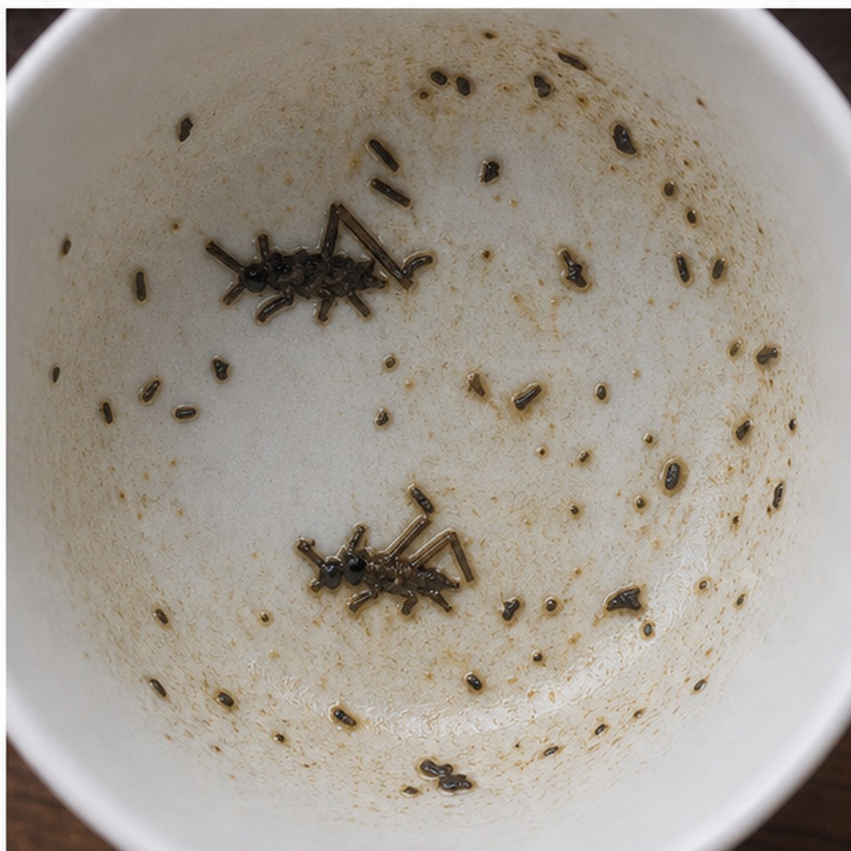 Grasshoppers tea leaves cup variation three