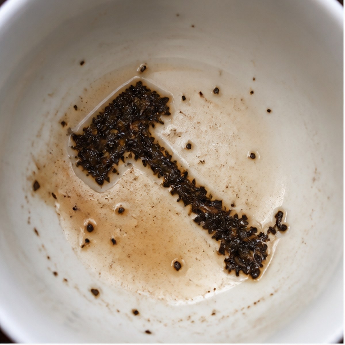Hammer tea leaf reading cup example