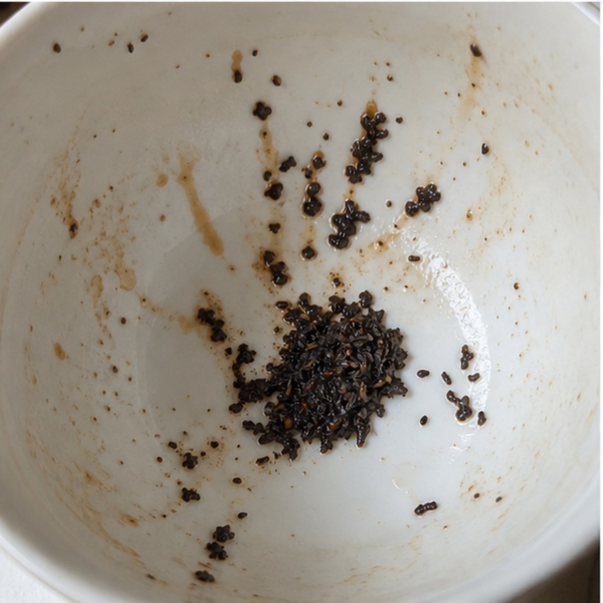 Hand tea leaves cup variation two
