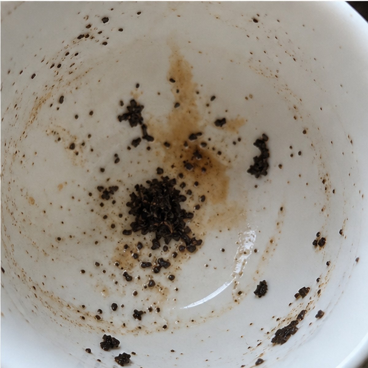 Hand tea leaves cup variation three