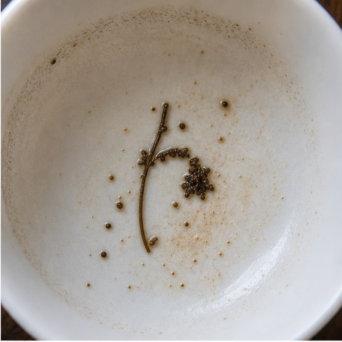 Harebell tea leaves cup variation one
