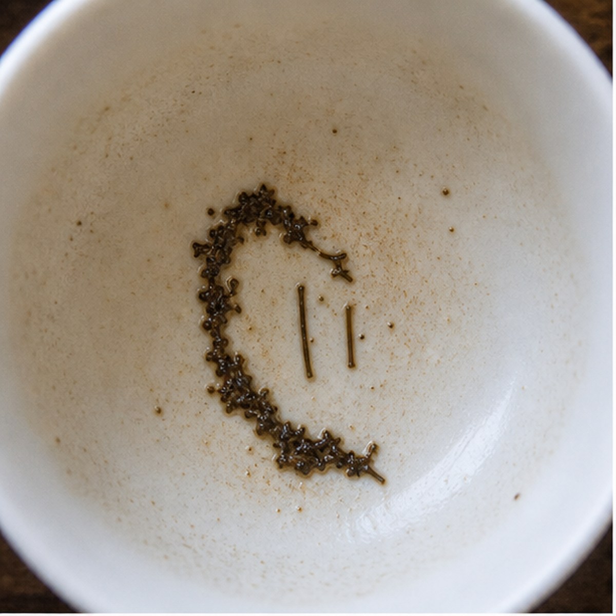Harp tea leaf reading cup example