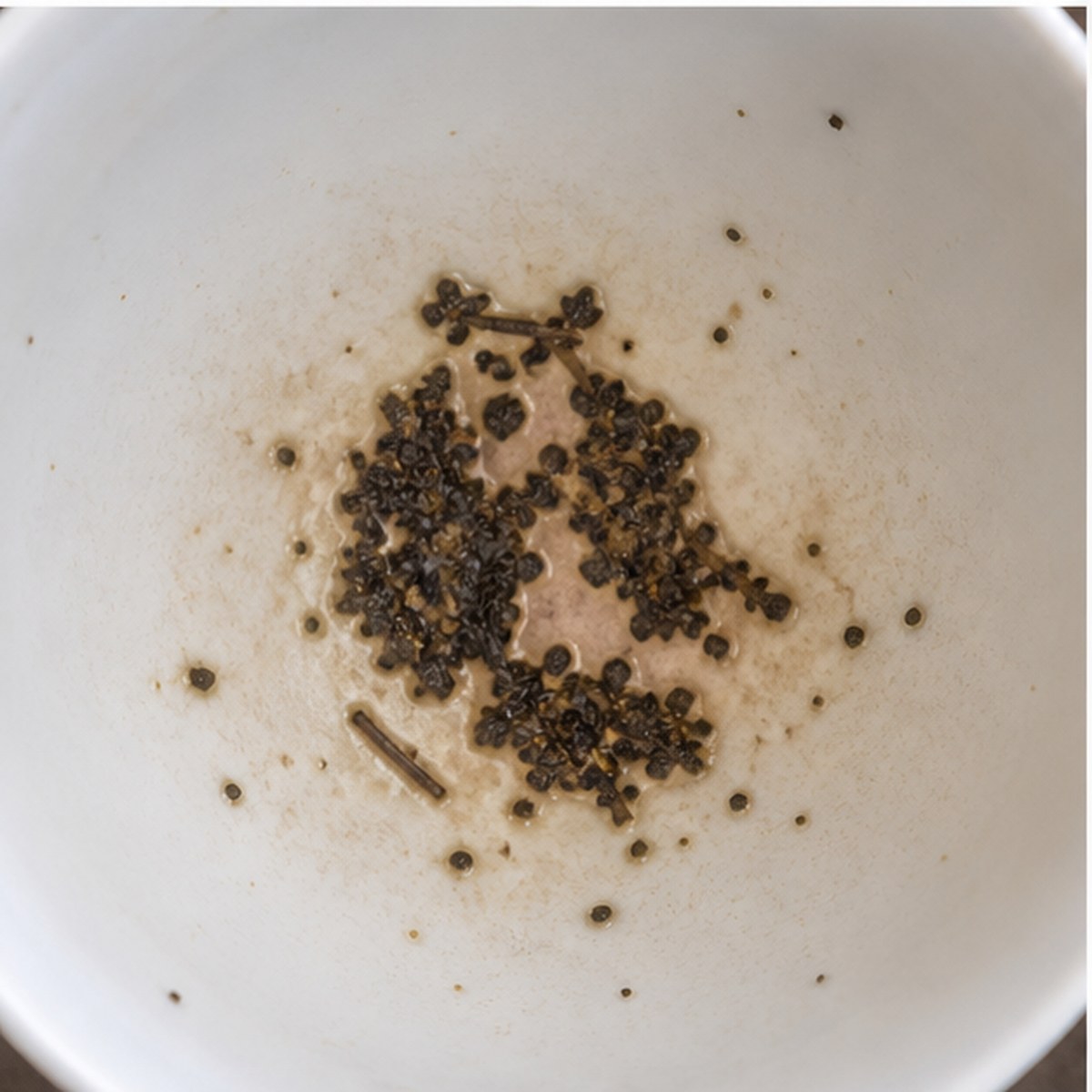 Head tea leaves cup variation two