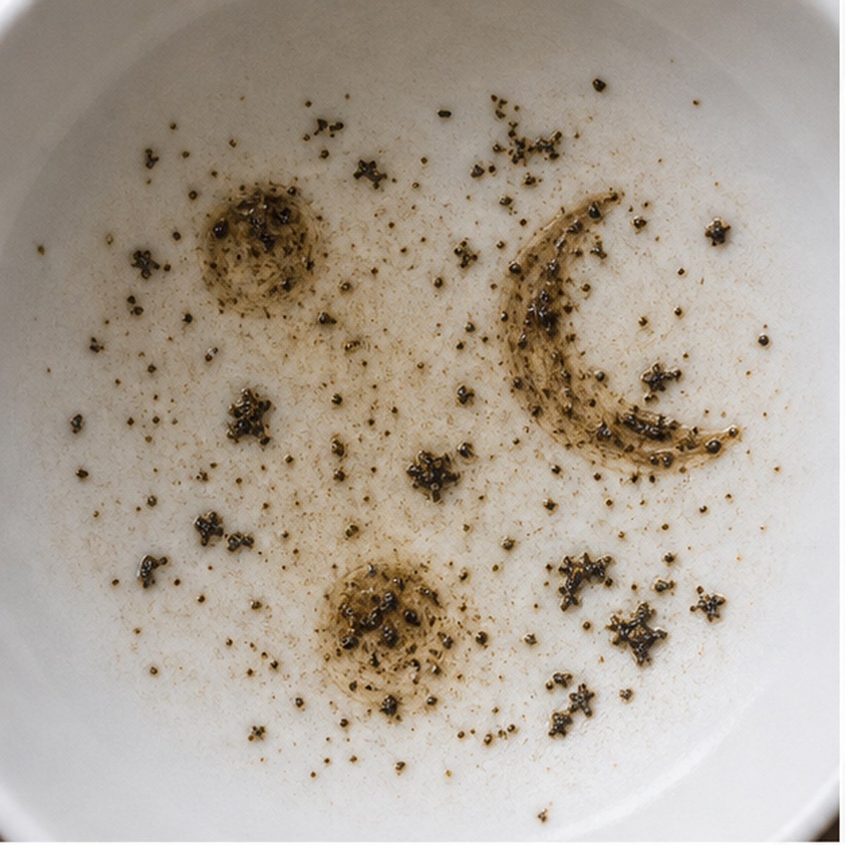 Heavenly Bodies tea leaf reading cup example