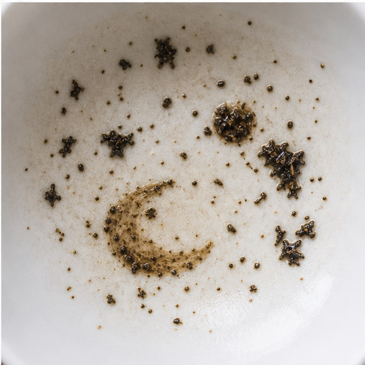 Heavenly Bodies tea leaves cup variation three