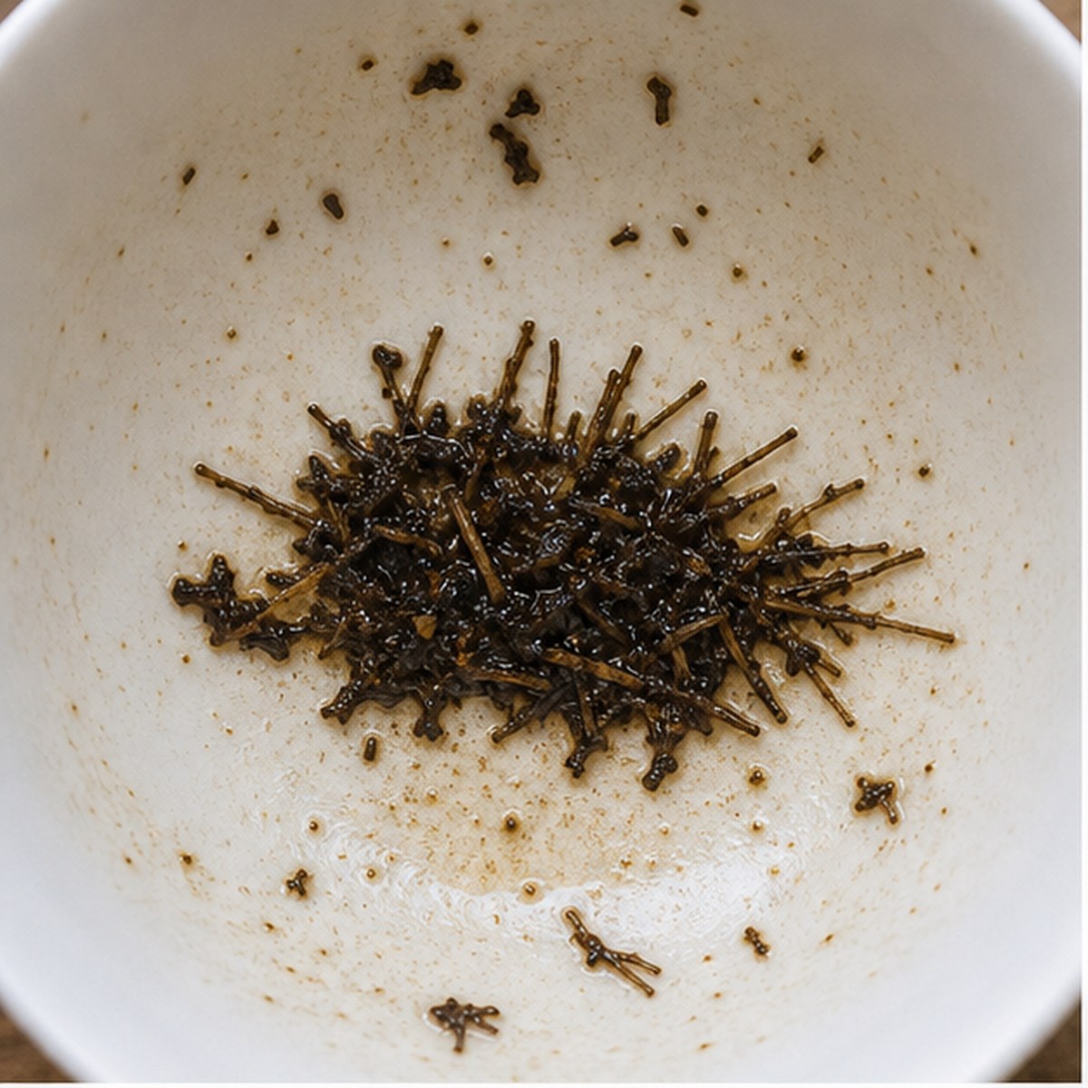 Hedgehog tea leaf reading cup example