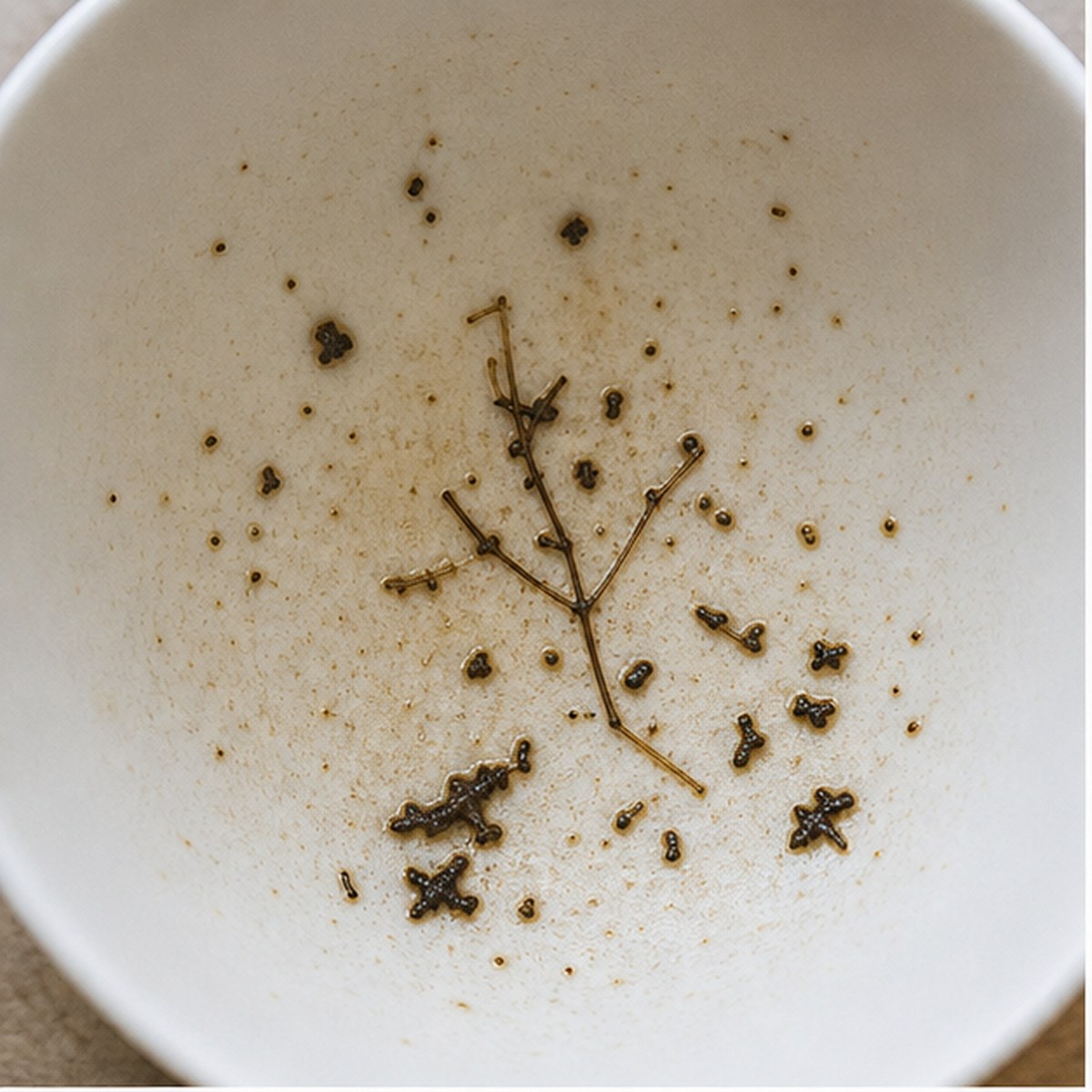 Hemlock tea leaf reading cup example