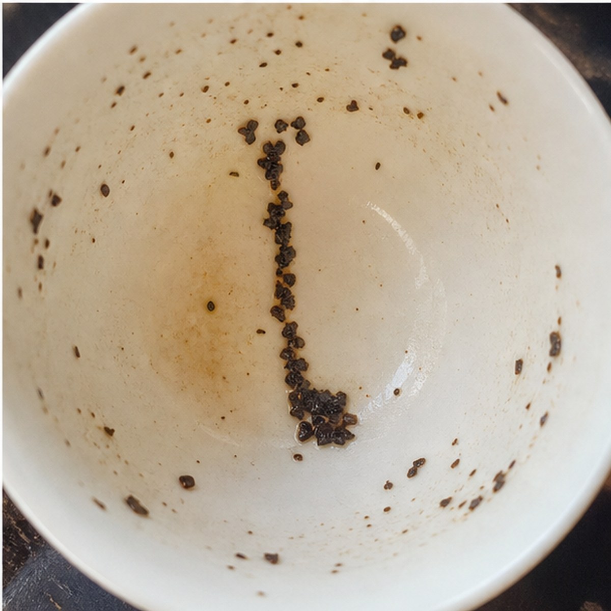 Hockey-Stick tea leaves cup variation three