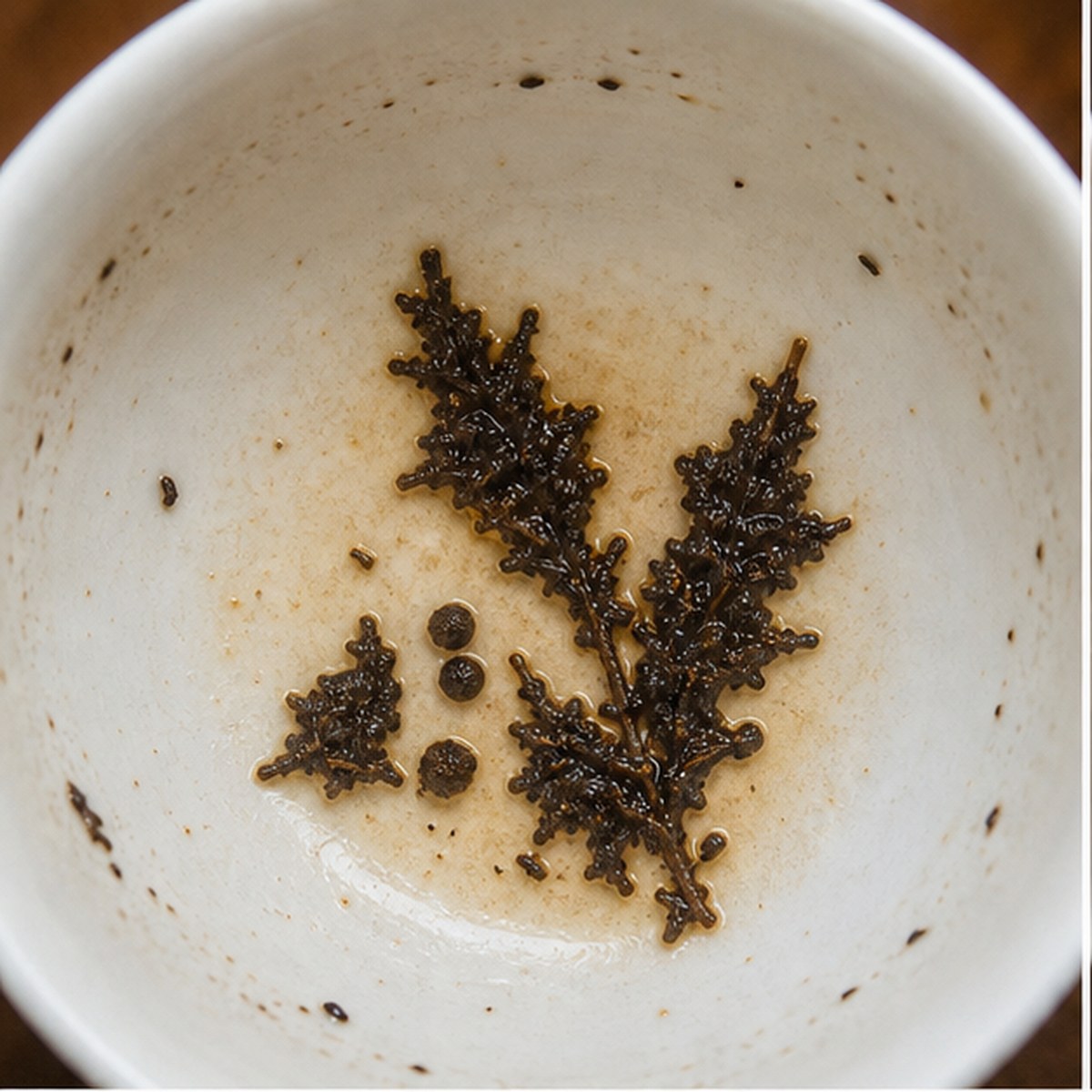 Holly tea leaf reading cup example
