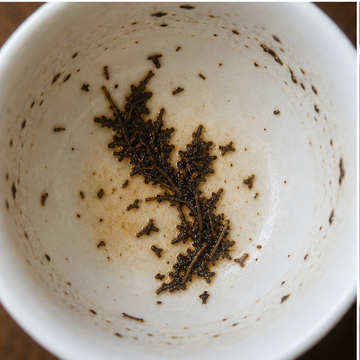 Holly tea leaves cup variation two