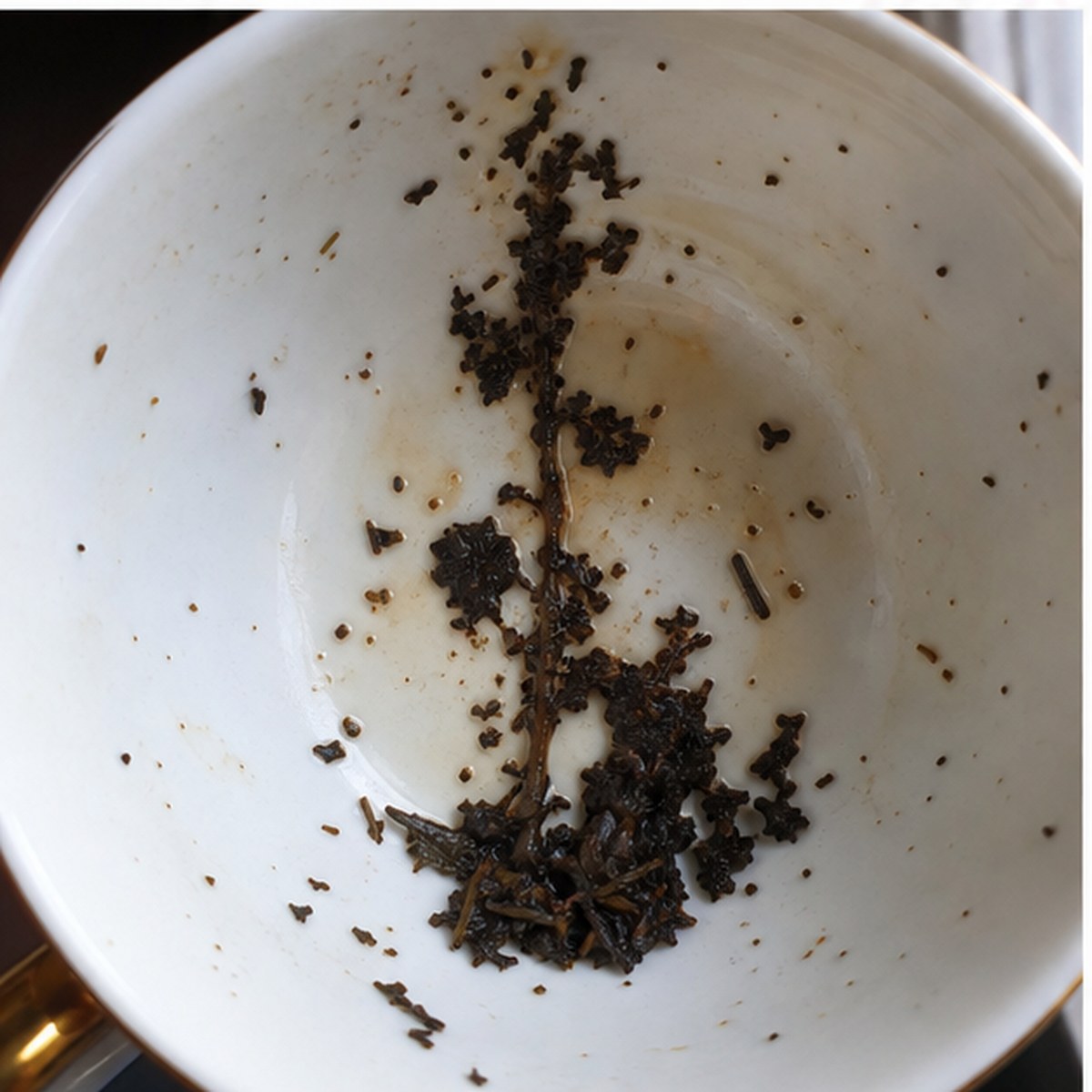 Hollyhock tea leaves cup variation two