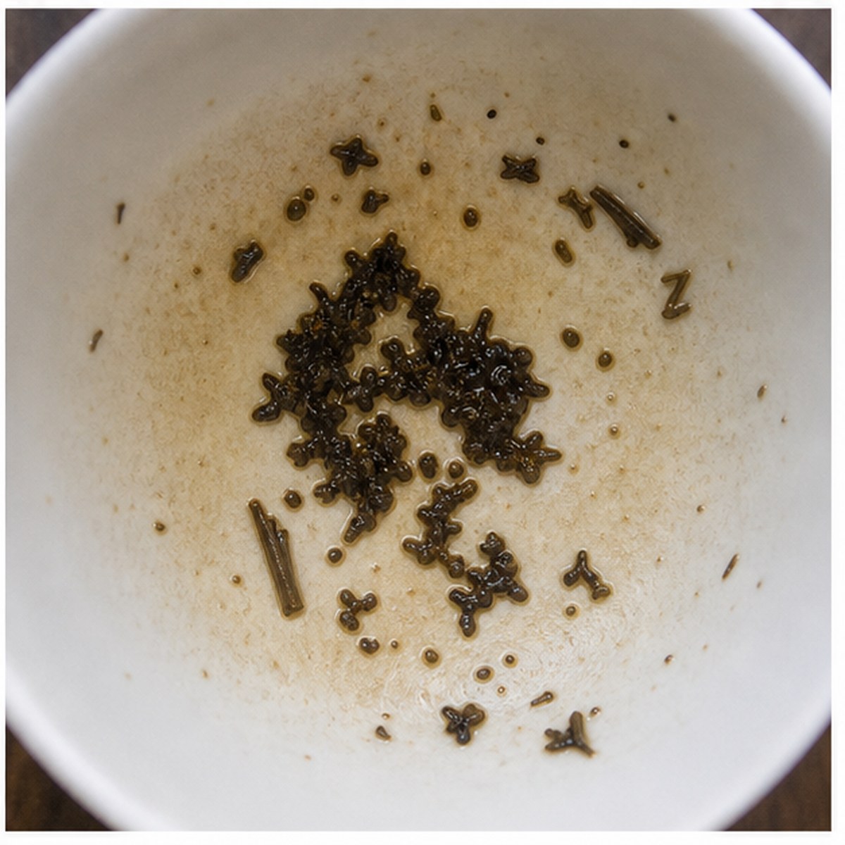 House tea leaves cup variation three