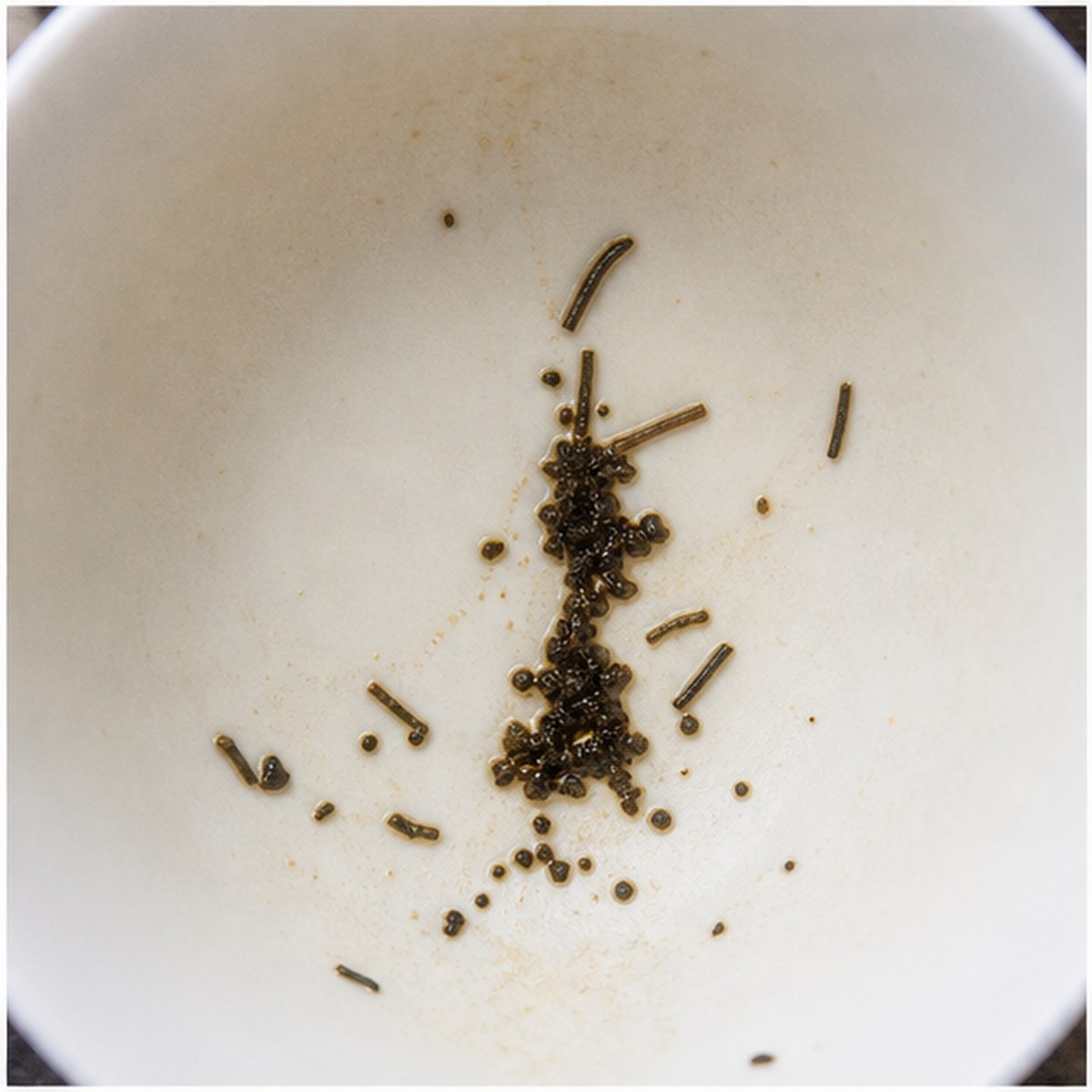 Indian tea leaf reading cup example