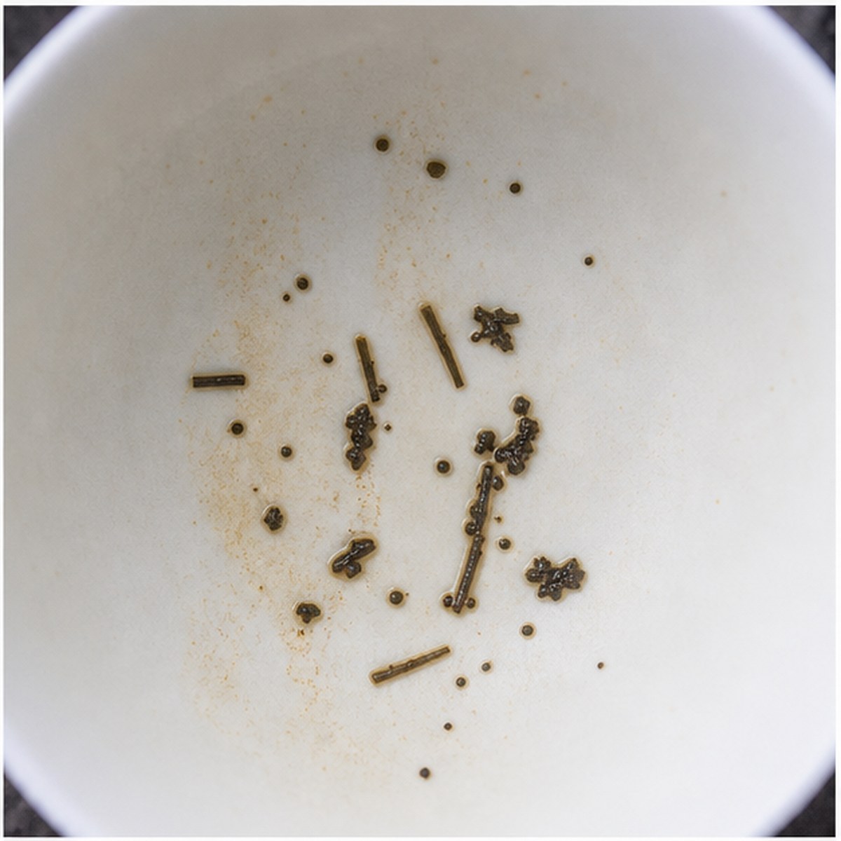 Initials tea leaves cup variation one