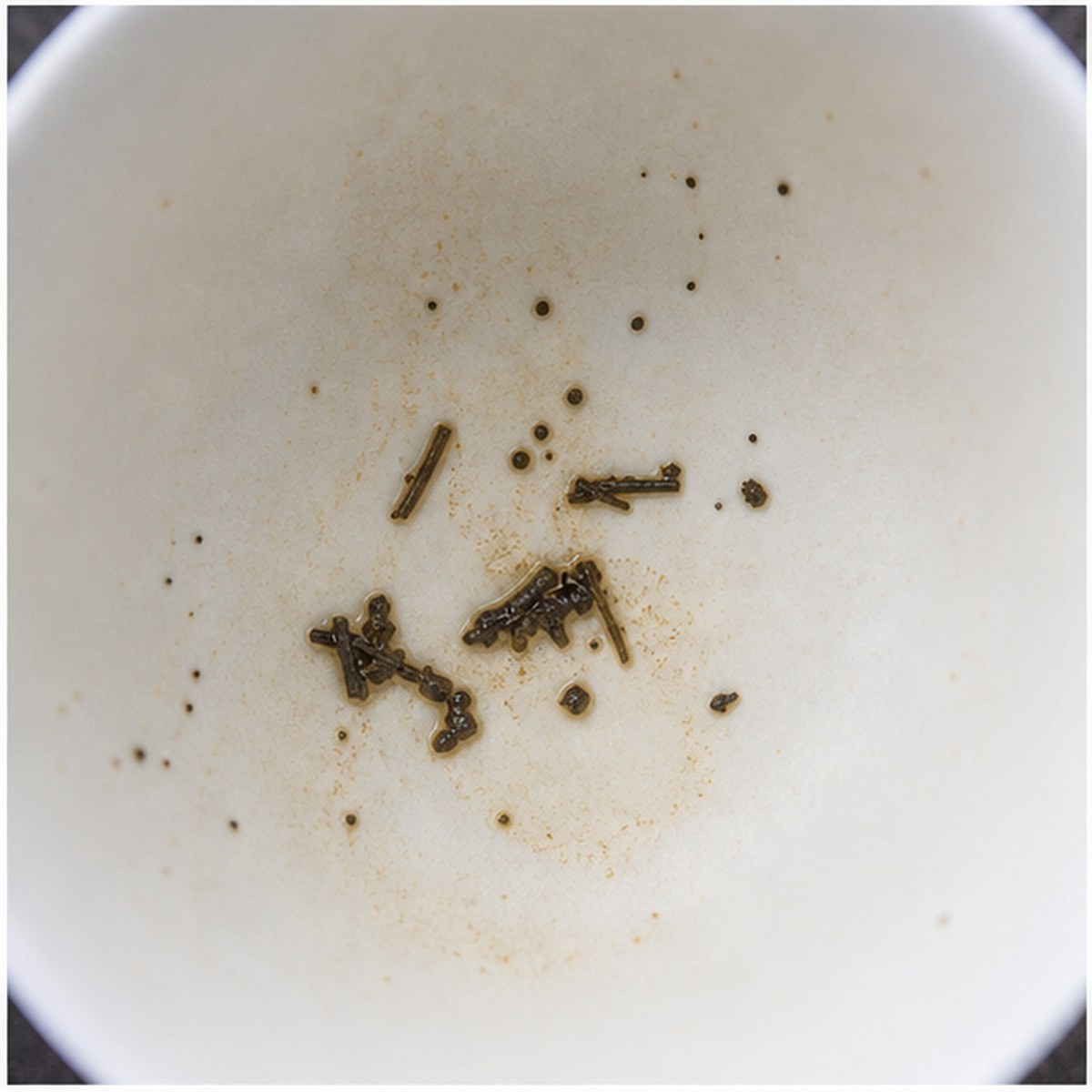 Initials tea leaves cup variation two