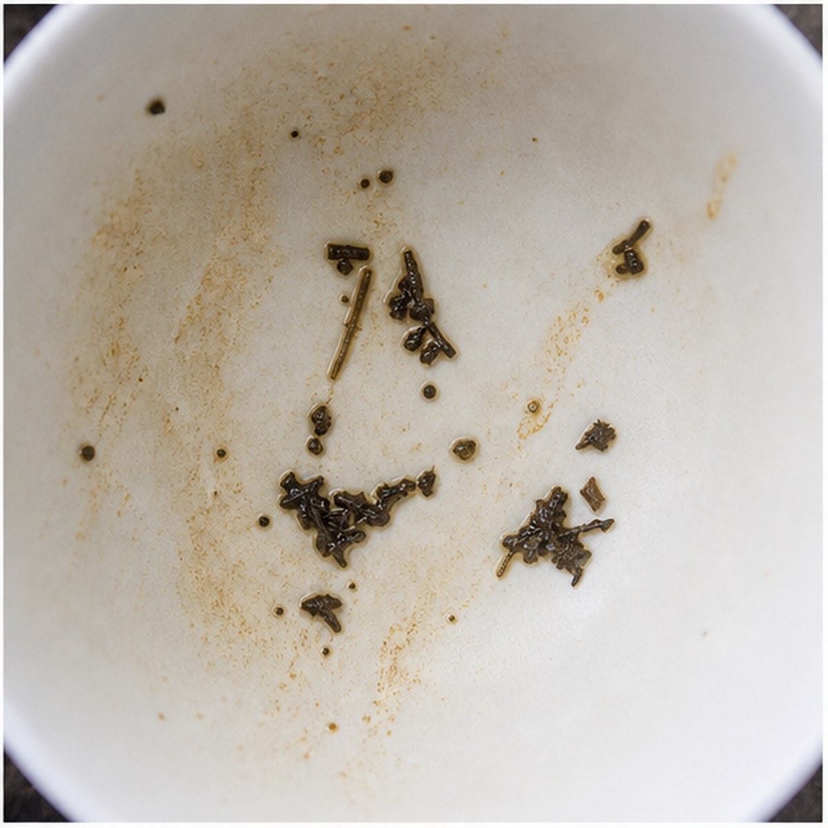 Initials tea leaves cup variation three