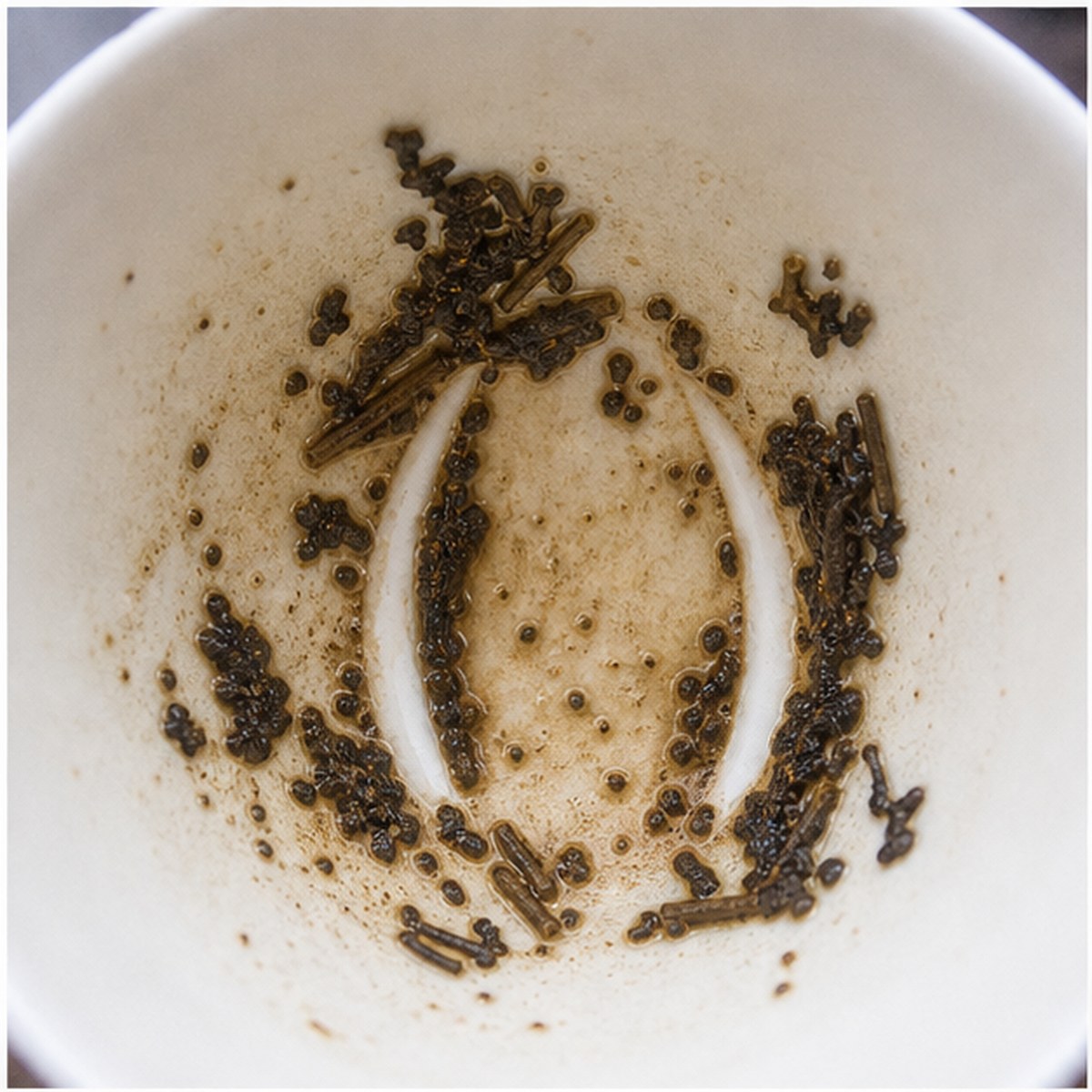 Ivory tea leaf reading cup example