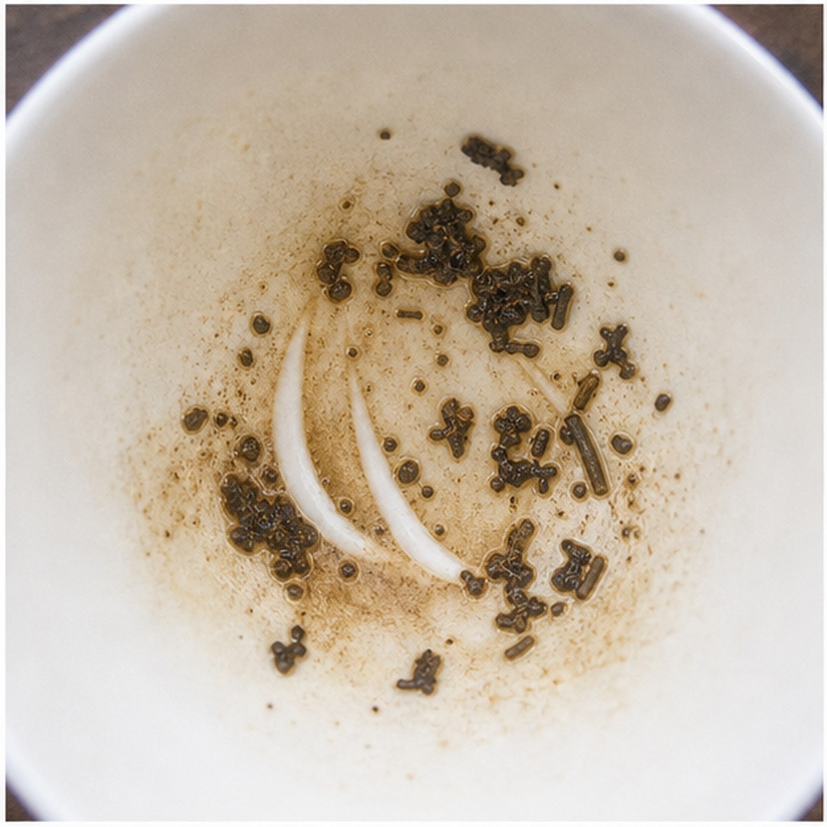 Ivory tea leaves cup variation two