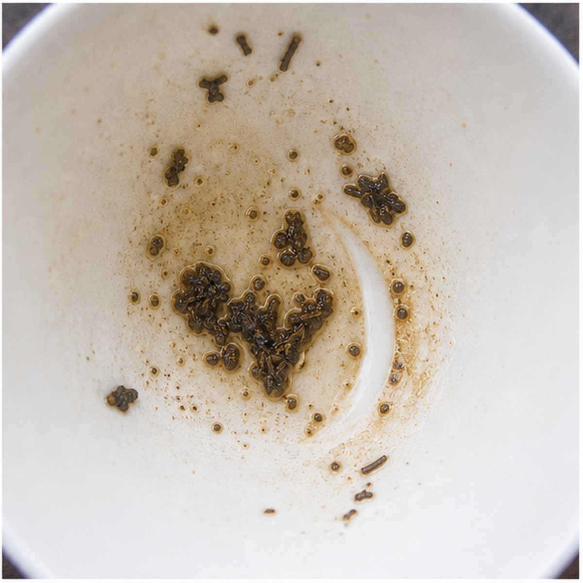 Ivory tea leaves cup variation three