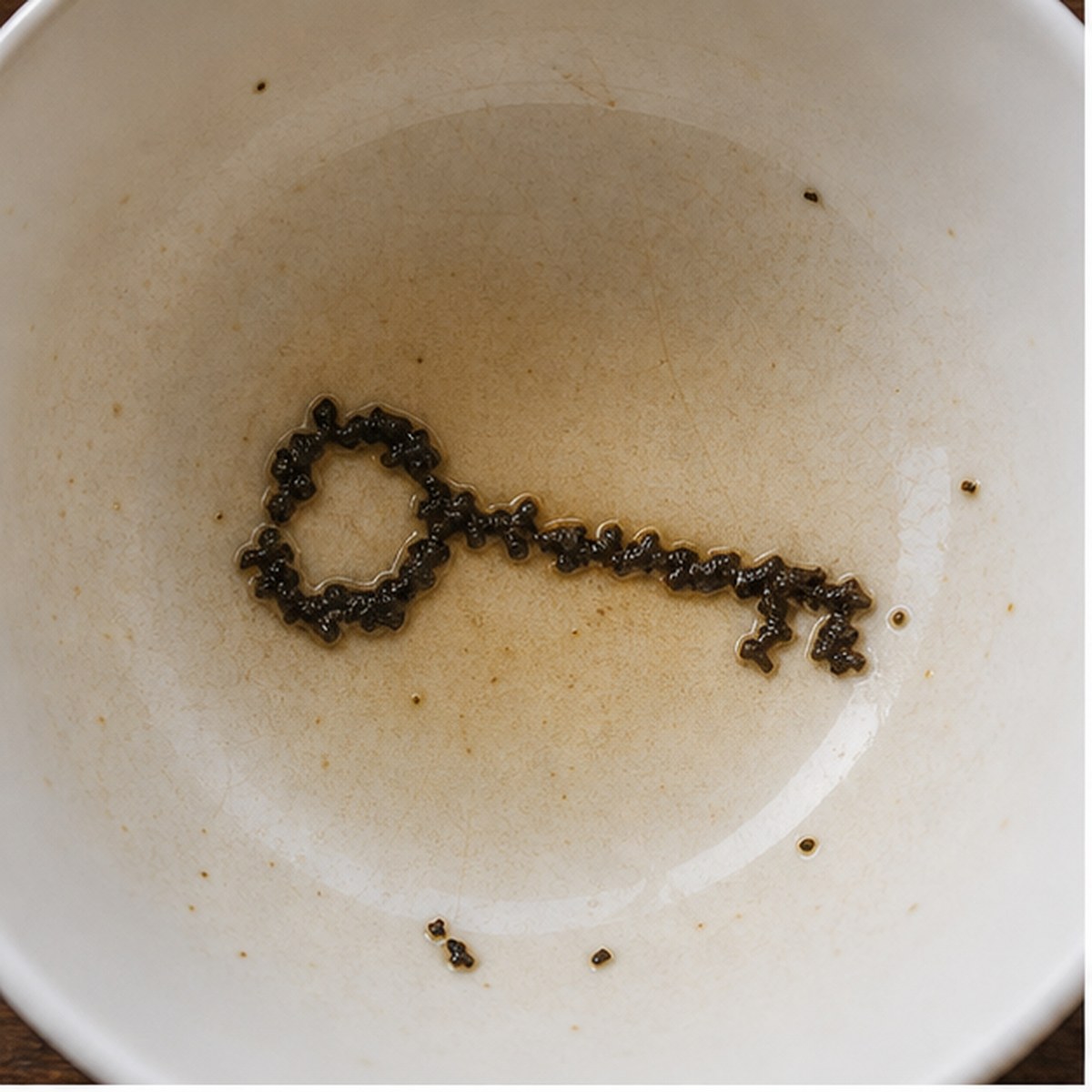 Key tea leaf reading cup example
