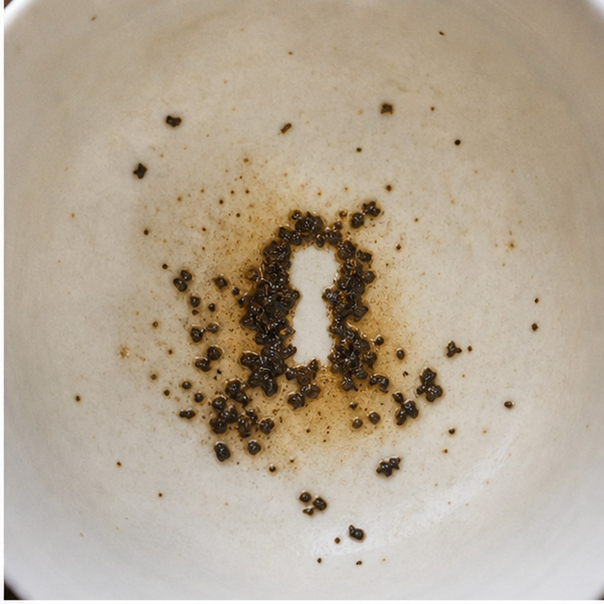 Keyhole tea leaves cup variation one