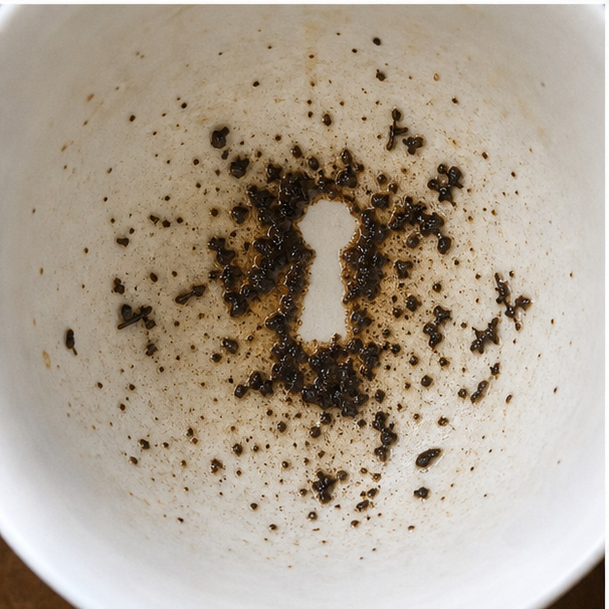 Keyhole tea leaves cup variation two