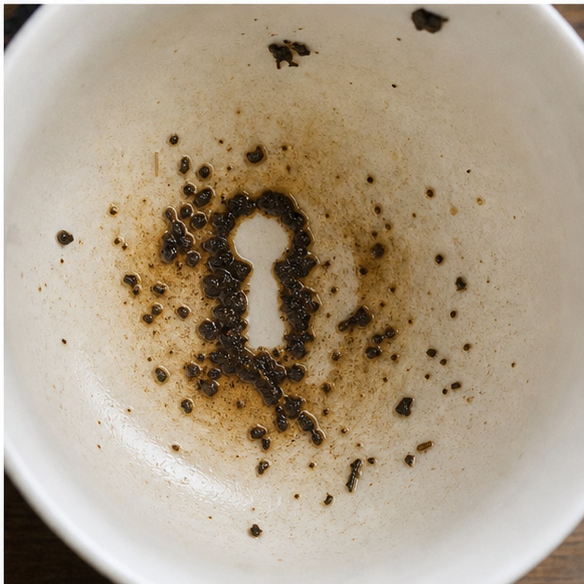 Keyhole tea leaves cup variation three