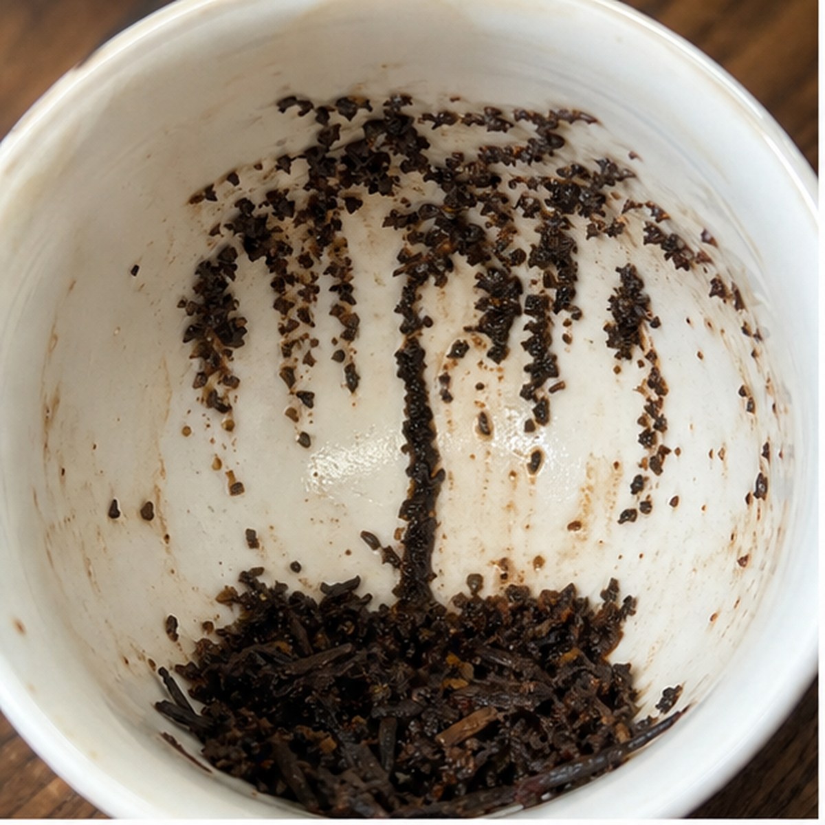 Laburnum Tree tea leaf reading cup example