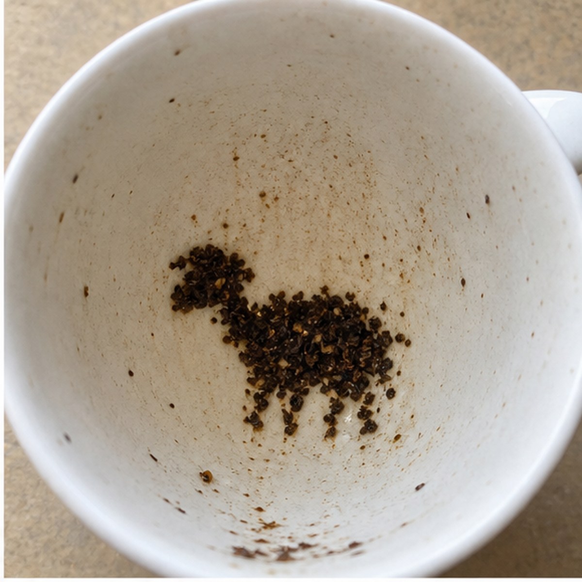 Lamb tea leaves cup variation one