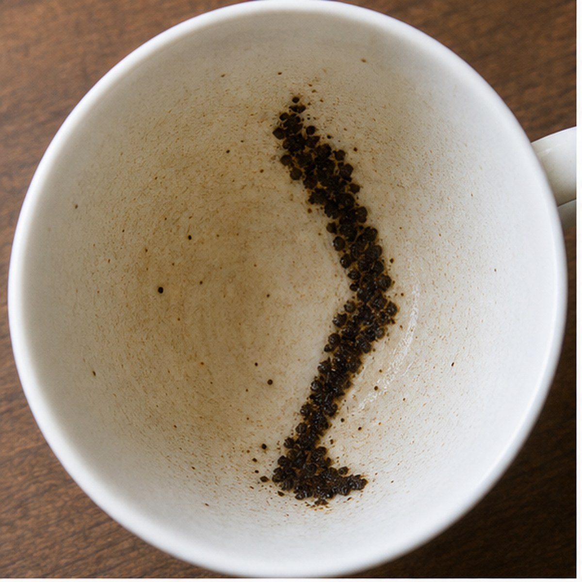 Leg tea leaf reading cup example