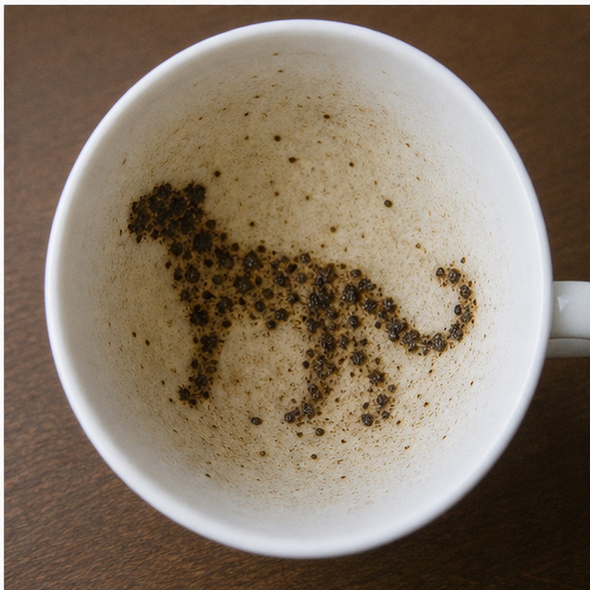 Leopard tea leaves cup variation three