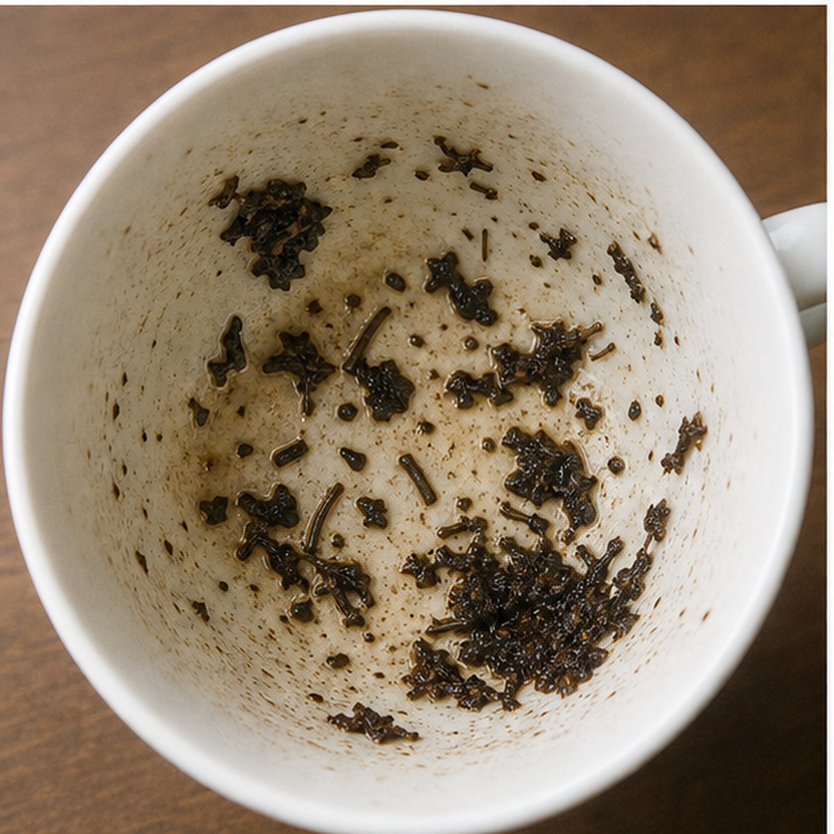 Letters tea leaves cup variation two