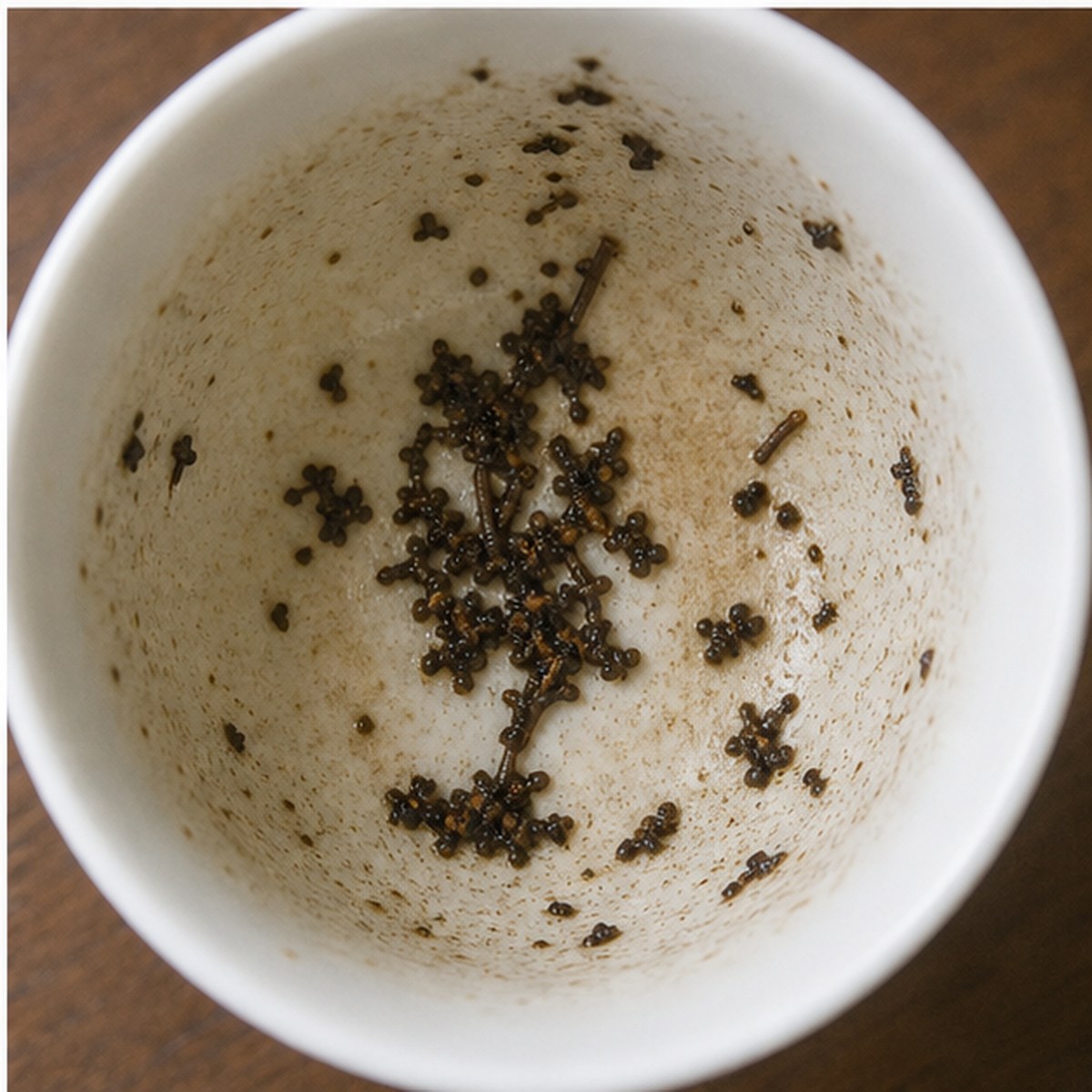 Lilac tea leaves cup variation three
