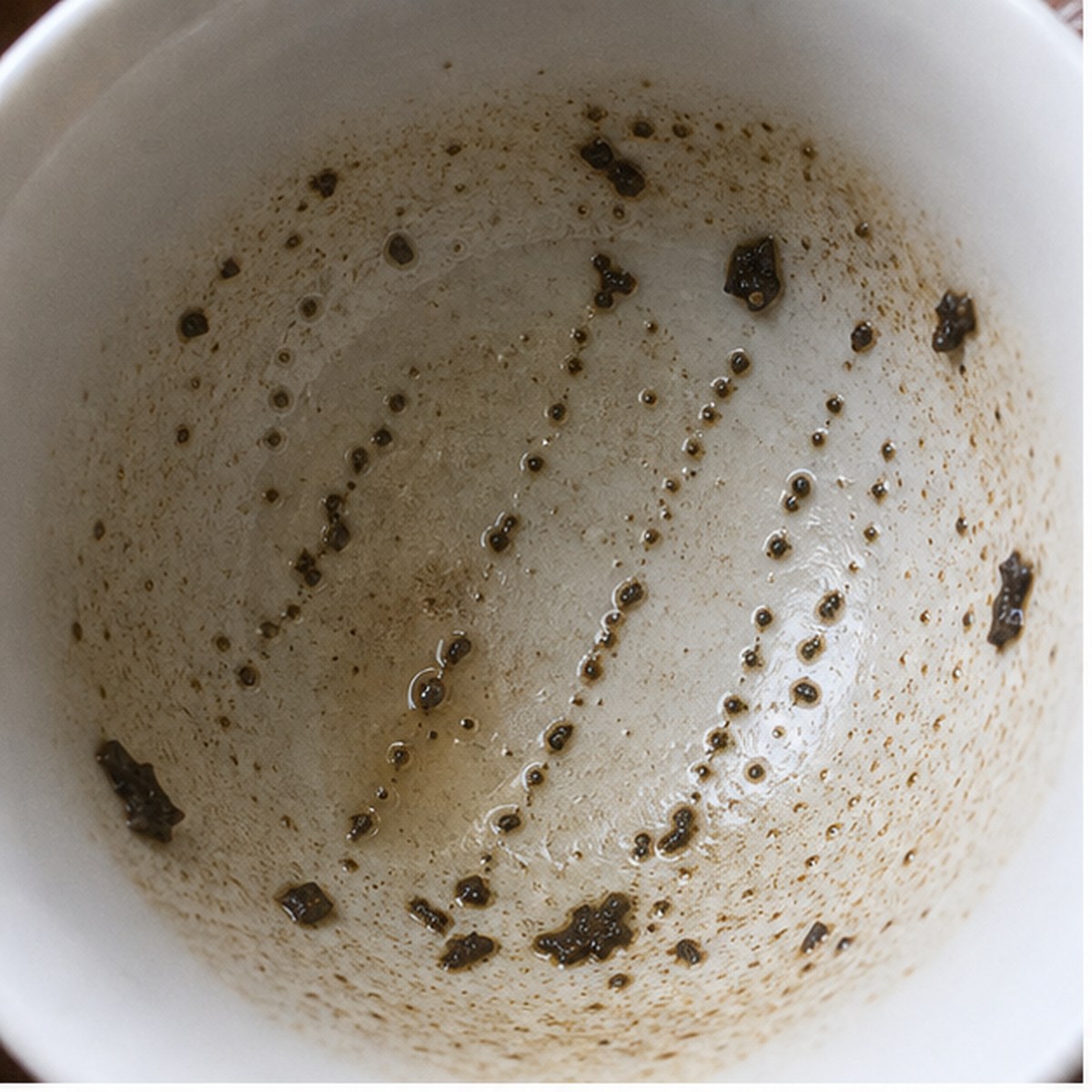 Lines Of Dots tea leaf reading cup example
