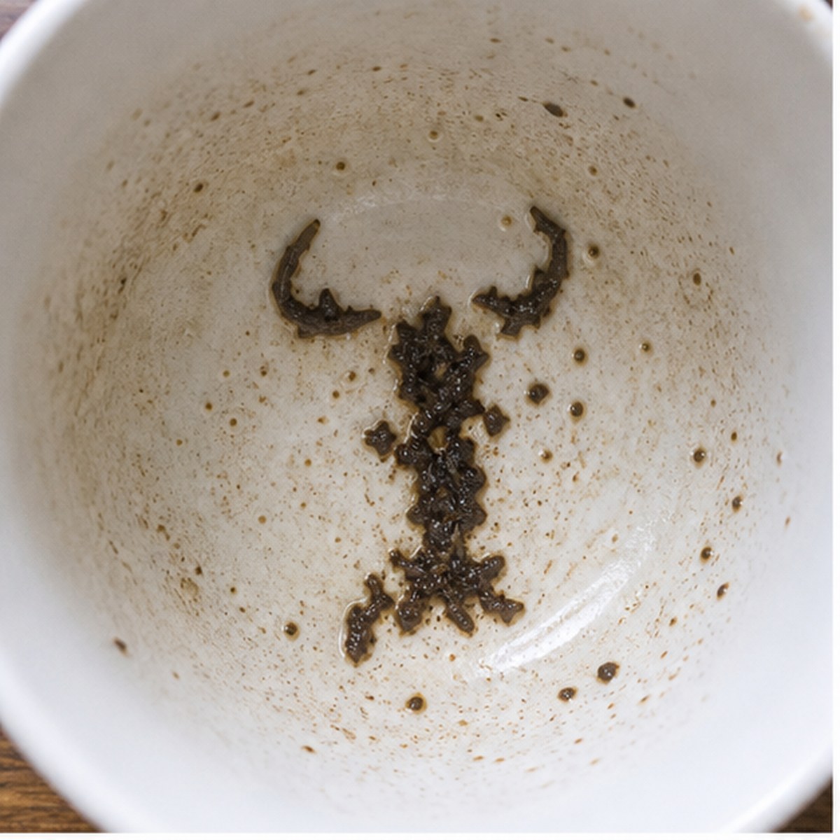 Lobster tea leaf reading cup example