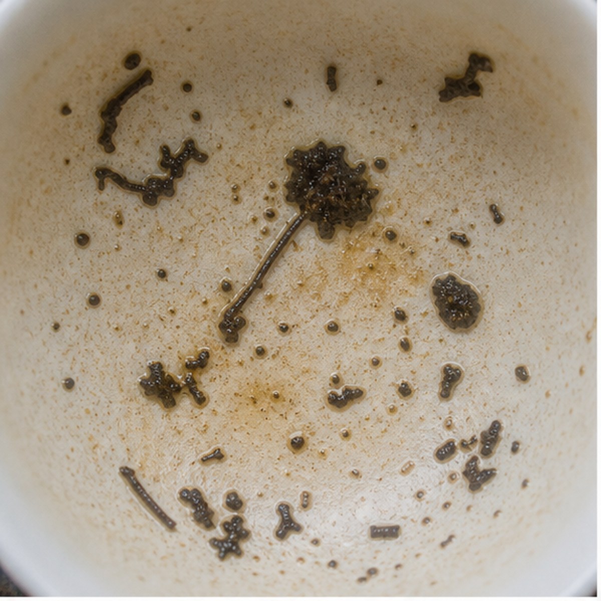 Mace tea leaf reading cup example