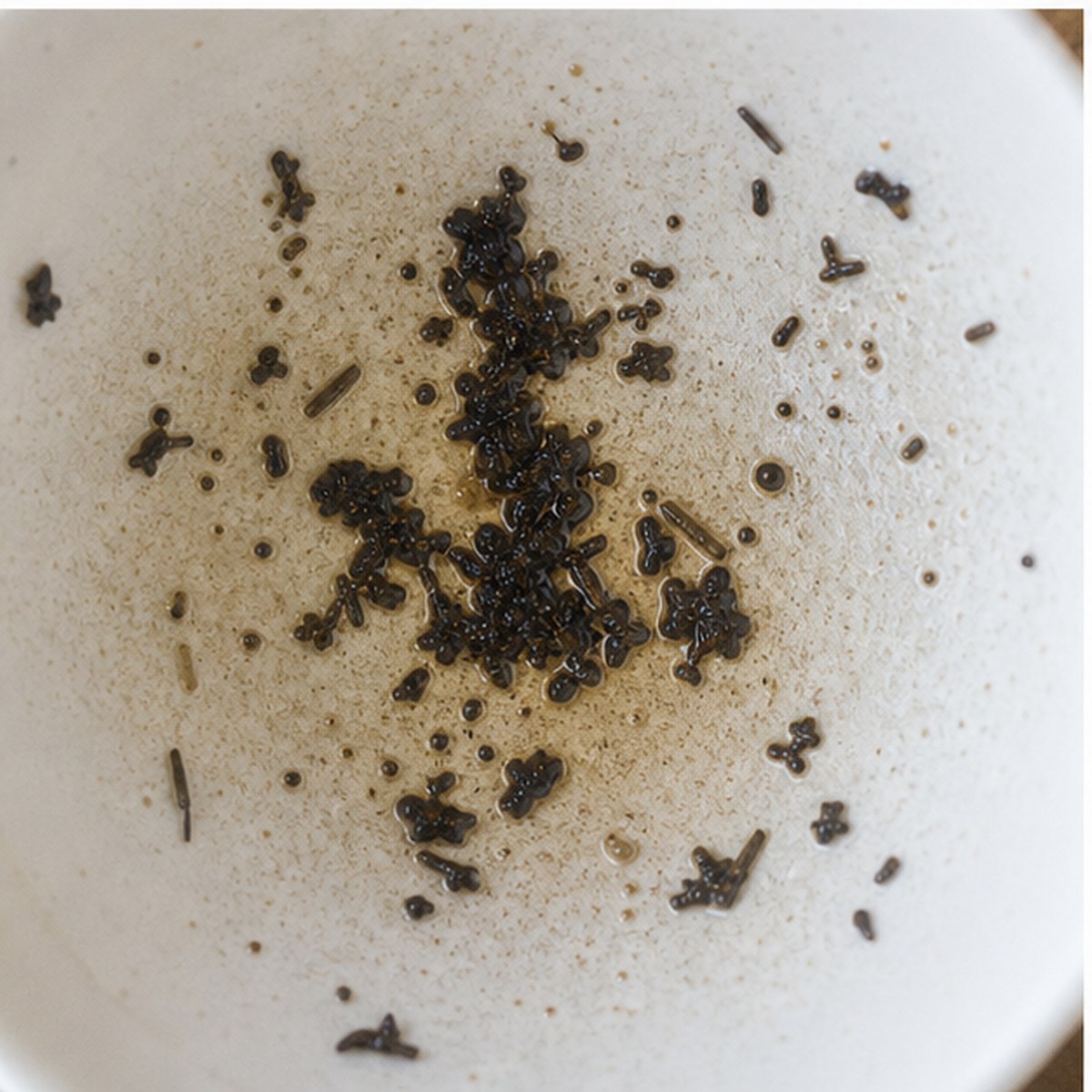 Man Carrying Mace tea leaves cup variation two