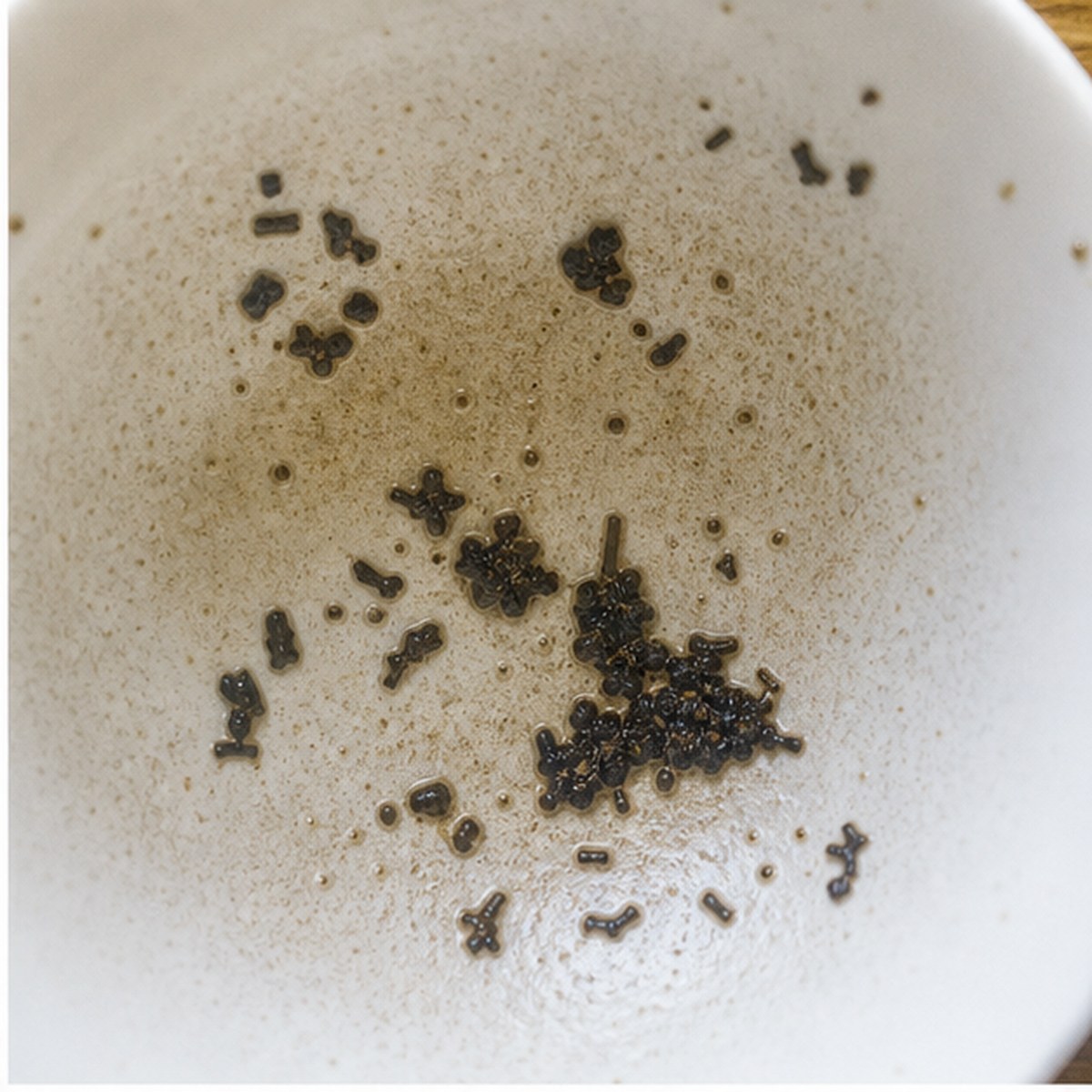 Man Speaking From A Platform tea leaves cup variation one