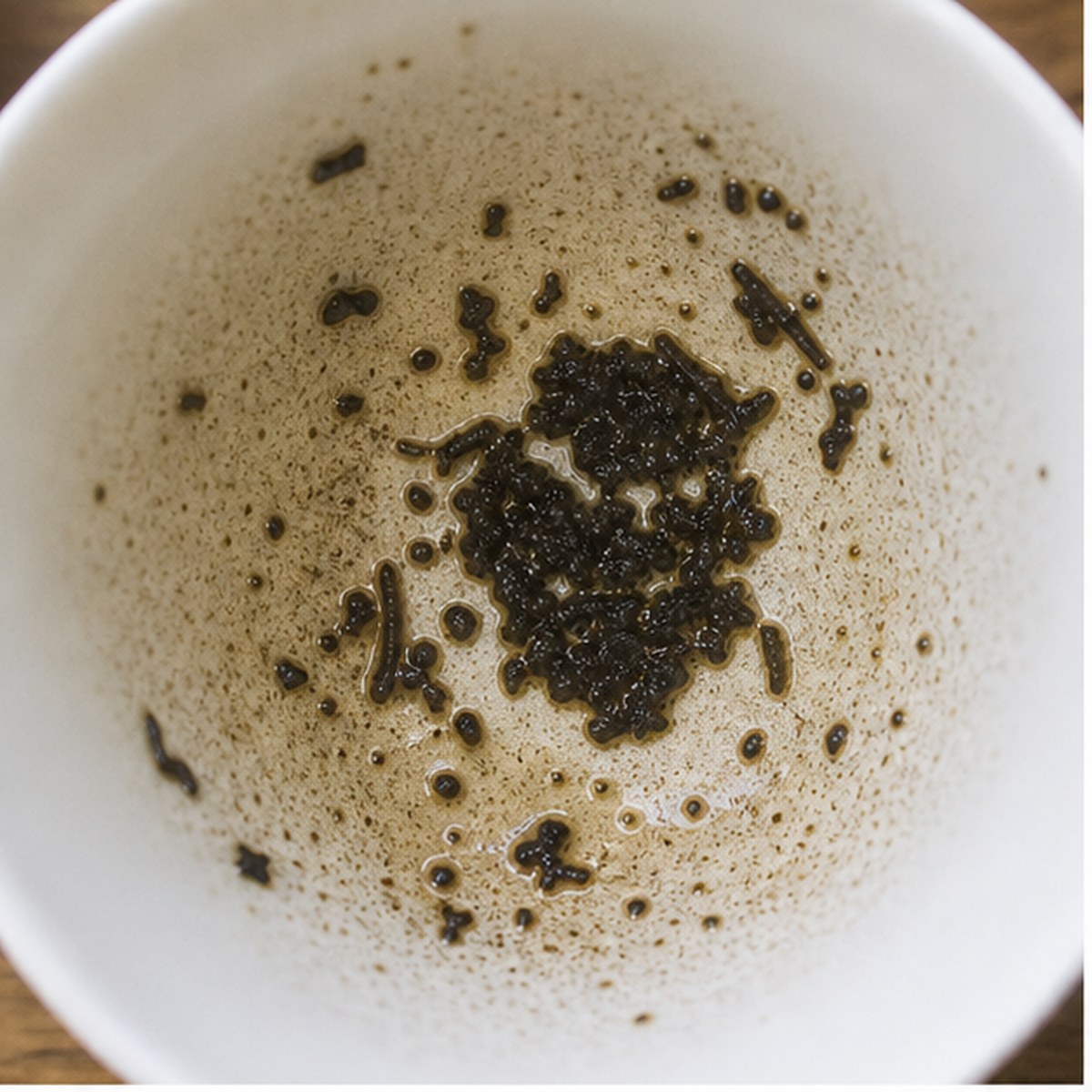 Mask tea leaf reading cup example