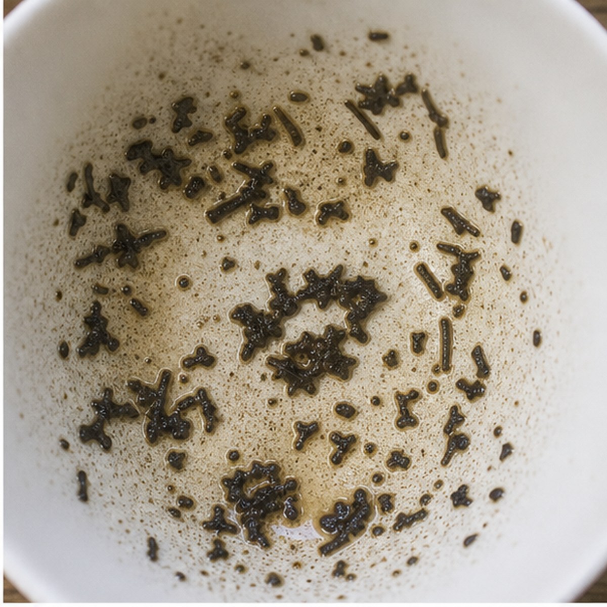 Mask tea leaves cup variation one
